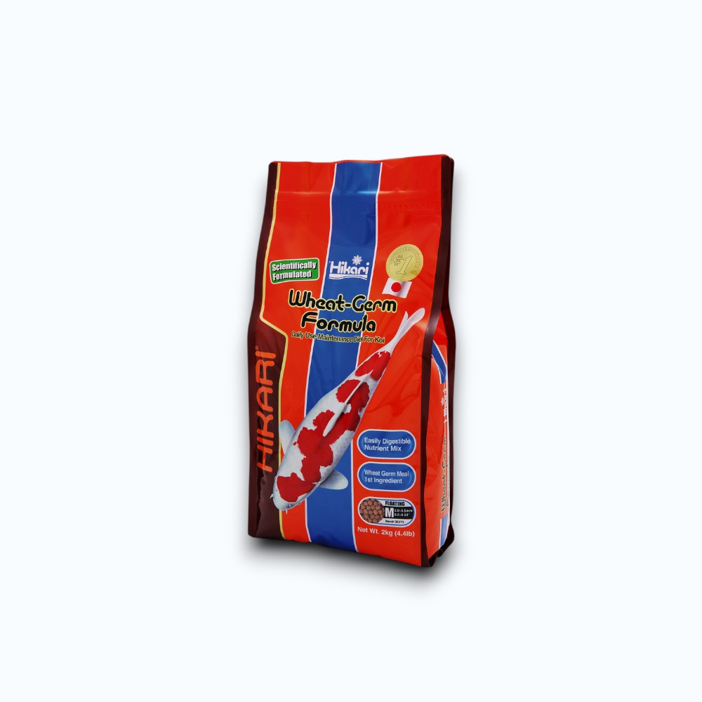 HIKARI WHEAT-GERM MEDIUM 2 KG - Sac de granulés medium à base de germe de blé pour alimentation koi basse température