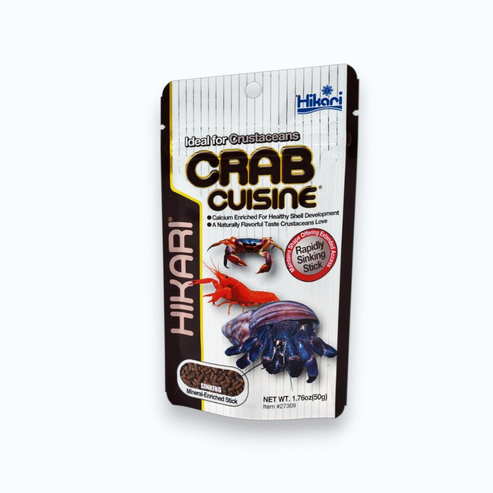 Hikari Crab Cuisine 50g — aliment granulés coulants pour crabes, écrevisses et crustacés d'aquarium