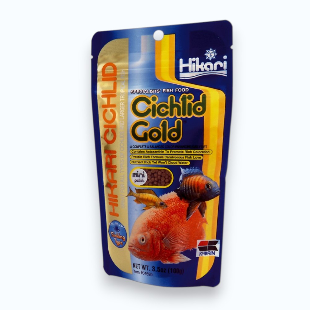 Hikari Sinking Cichlid Gold Mini Pellet – granulés coulants pour petits cichlidés, rehausse les couleurs