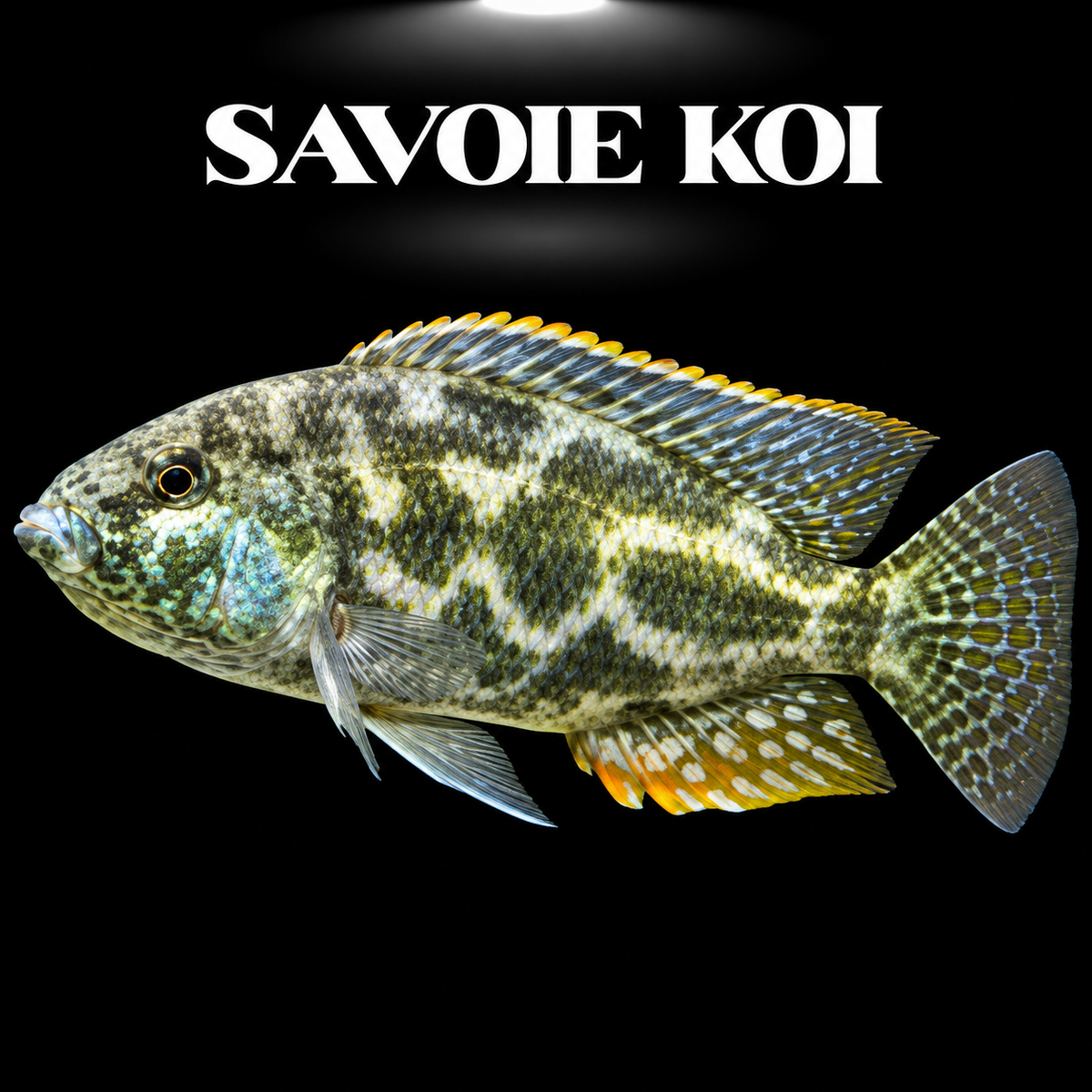 Nimbochromis polystigma 9-11 cm — grand cichlide tacheté prédateur du Lac Malawi, chasseur à simulation, spécimen sélectionné | Savoie Koi