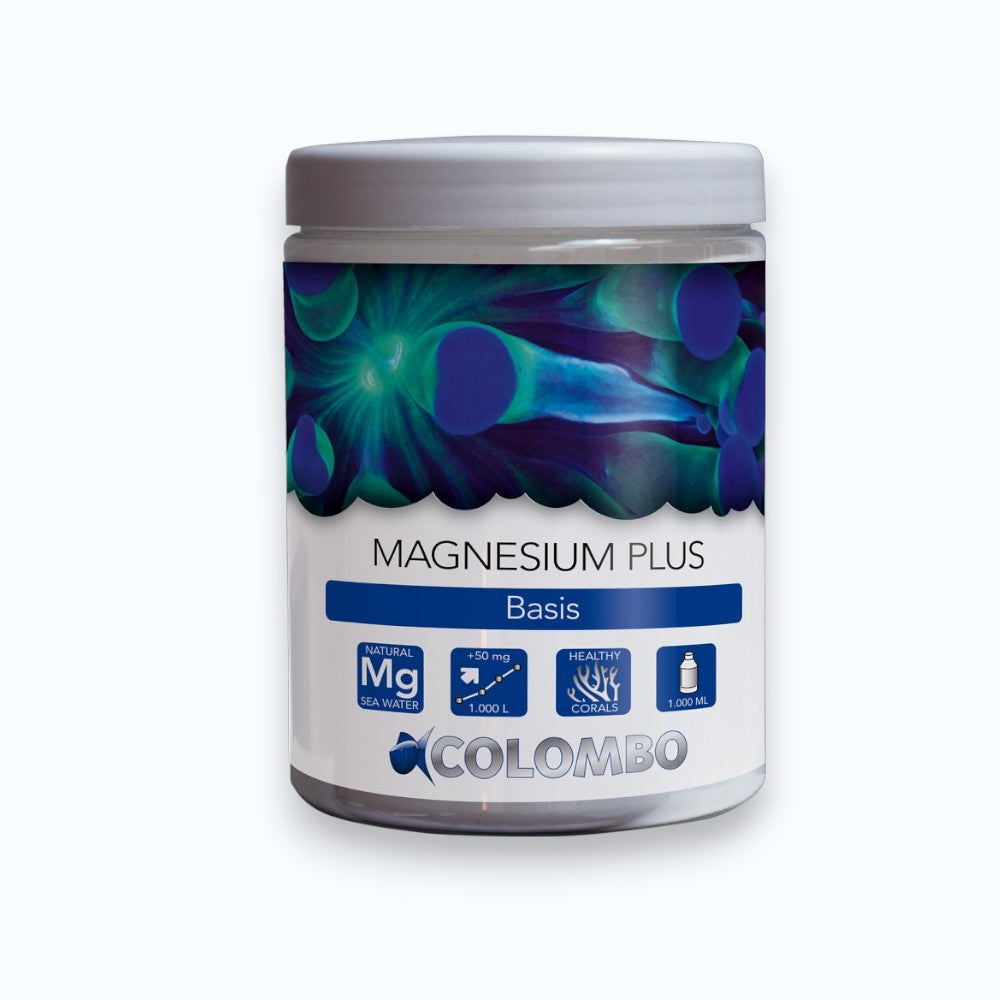 Pot Colombo Magnesium Plus 1000 ml – Supplément magnésium naturel pour aquarium récifal, +50 mg/1000 L, idéal coraux SPS et LPS