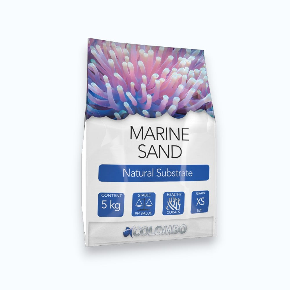 Sac Colombo Marine Sand XS 5 kg – Substrat naturel marin grain très fin, pH stable, idéal coraux et espèces fouisseuses, aquarium récifal