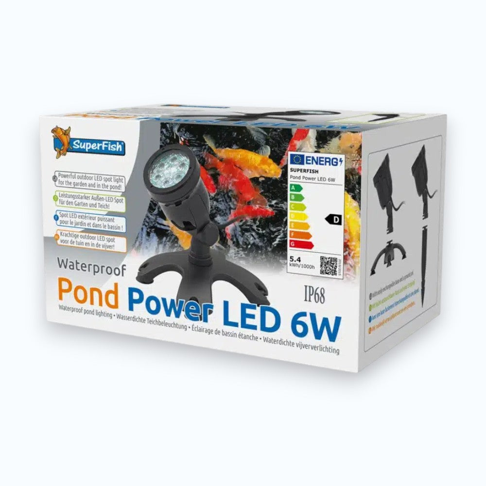 Superfish Pond Power LED 6W – spot LED submersible puissant pour bassin à carpes koïs