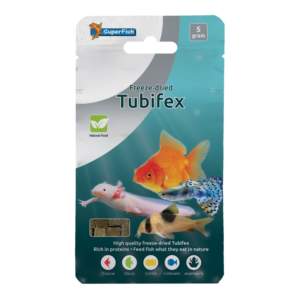 Tubifex lyophilisés SF 5g nourriture premium poissons aquarium