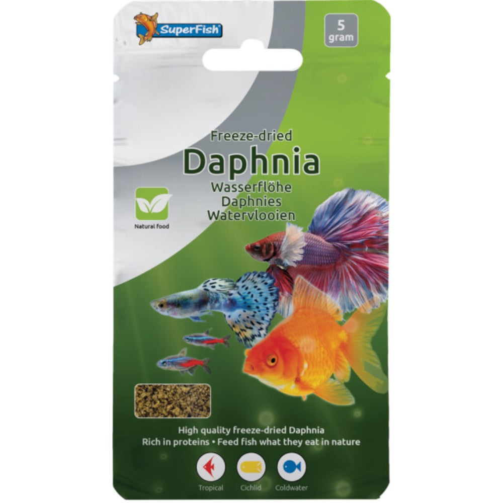 Daphnies lyophilisées SF 5 grammes - Nourriture naturelle pour poissons d'aquarium