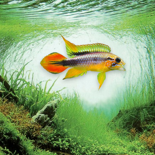 Apistogramma agassizii double red 4-5 cm cichlidé nain rouge aquarium eau douce