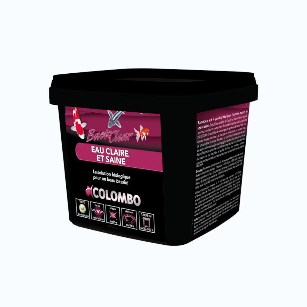 Colombo Bactoclear 1000ml - Traitement anti eau verte pour bassin jusqu'à 20.000 litres