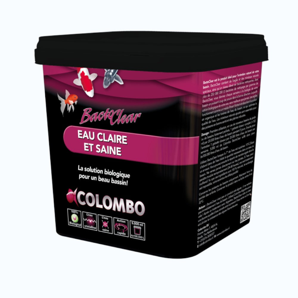 Colombo Bactoclear 5000ml - Traitement anti eau verte pour bassin jusqu'à 100.000 litres