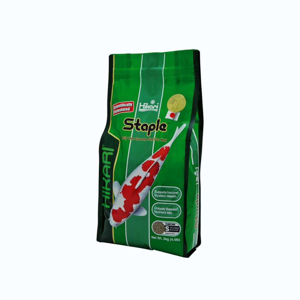 HIKARI STAPLE MINI 2 KG - Sac de granulés flottants mini pour alimentation quotidienne koi et poissons de bassin