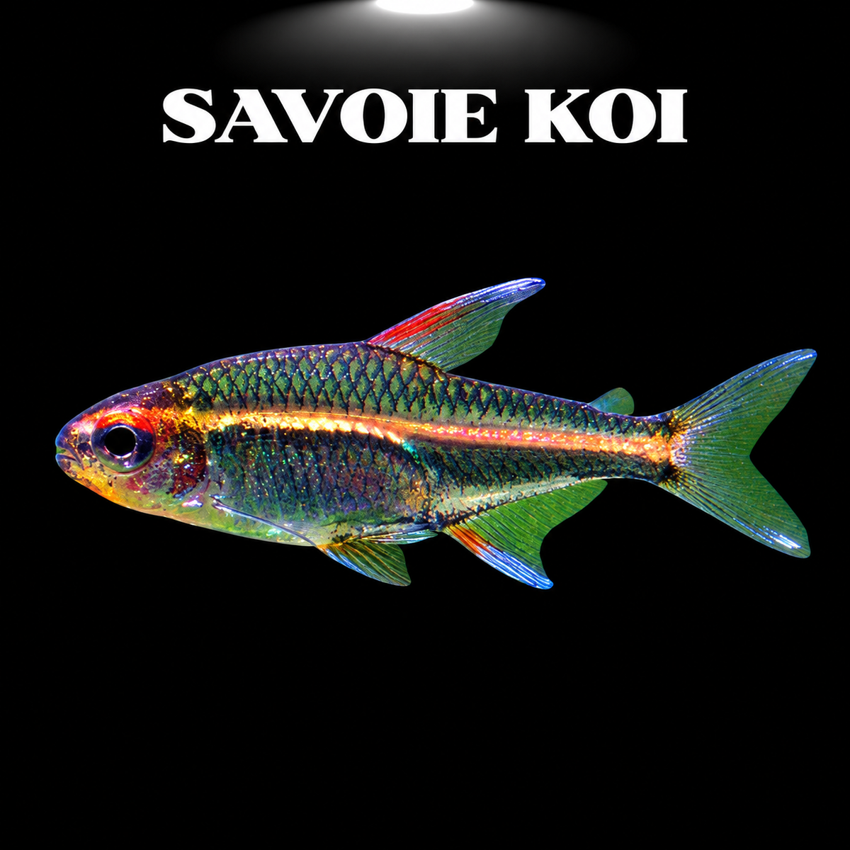 Hemigrammus erythrozonus ( Tétra neon rose ) dans aquarium planté amazonien, montrant la ligne orange-rouge lumineuse caractéristique et les reflets dorés scintillants