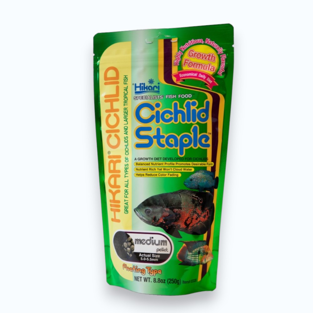 Hikari Cichlid Staple Medium 250g – granulés flottants aliment quotidien pour cichlidés d'aquarium