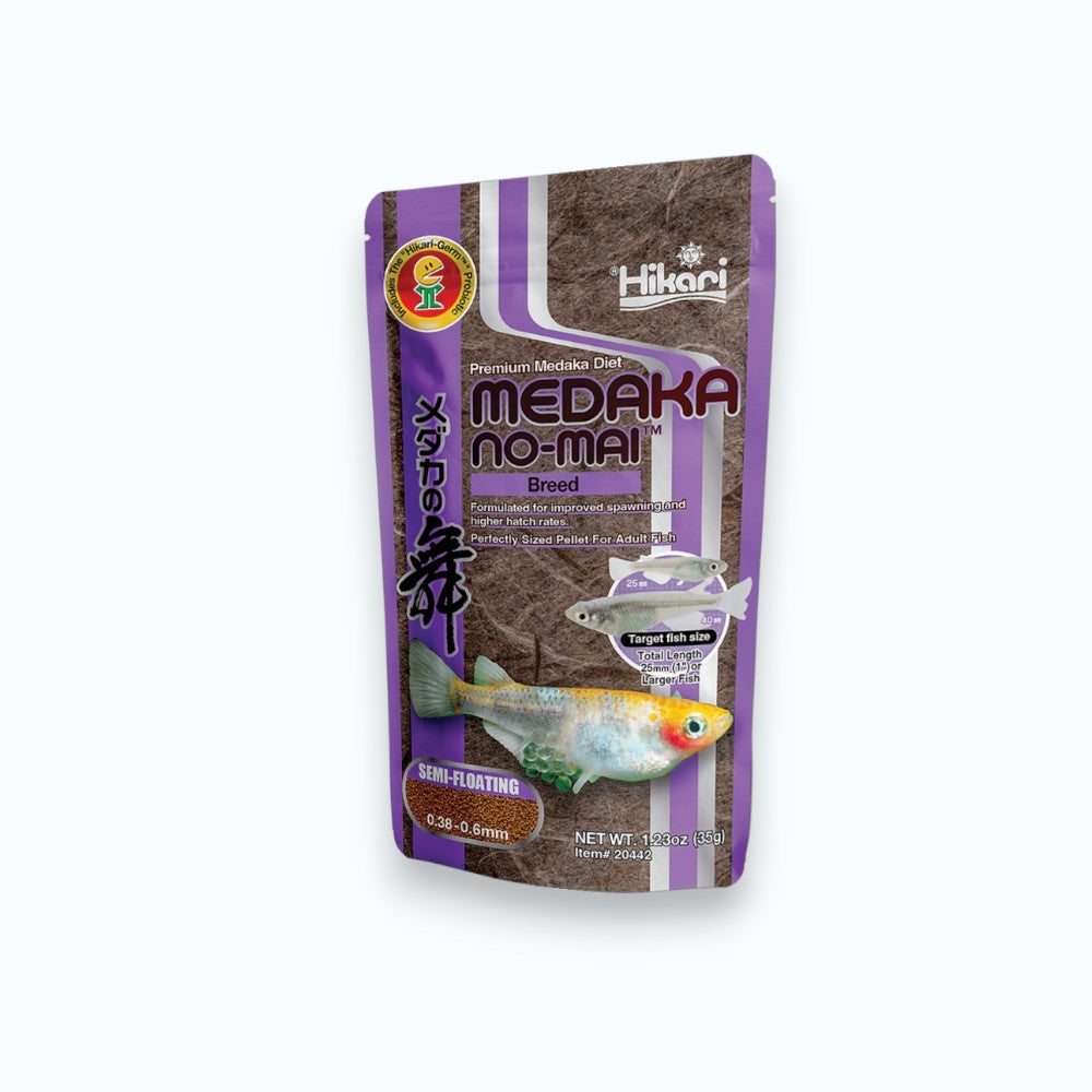 Hikari Medaka Breed 35g — micro-granulés flottants pour stimuler la reproduction des médakas et petits poissons d'aquarium