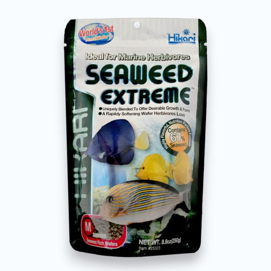 Hikari Seaweed Extreme M 250g, feuilles d'algues marines séchées taille M pour poissons herbivores marins, tangs et rabbitfish