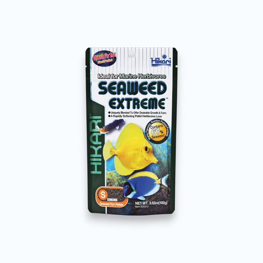 Hikari Seaweed Extreme S 100g, feuilles d'algues marines séchées pour poissons herbivores marins, tangs et rabbitfish