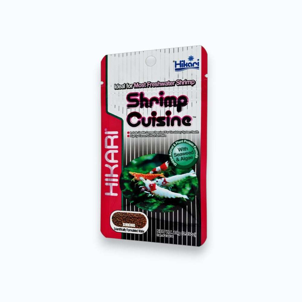 Hikari Shrimp Cuisine 10g — aliment granulés coulants pour crevettes d'aquarium Neocaridina, Caridina et Amano