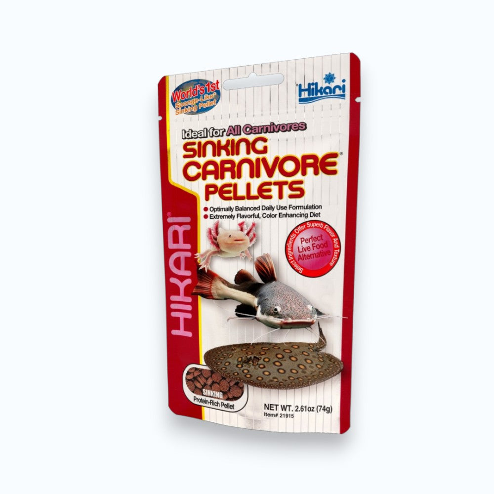 Hikari Sinking Carnivore Pellets 74g – granulés coulants pour poissons carnivores de fond d'aquarium