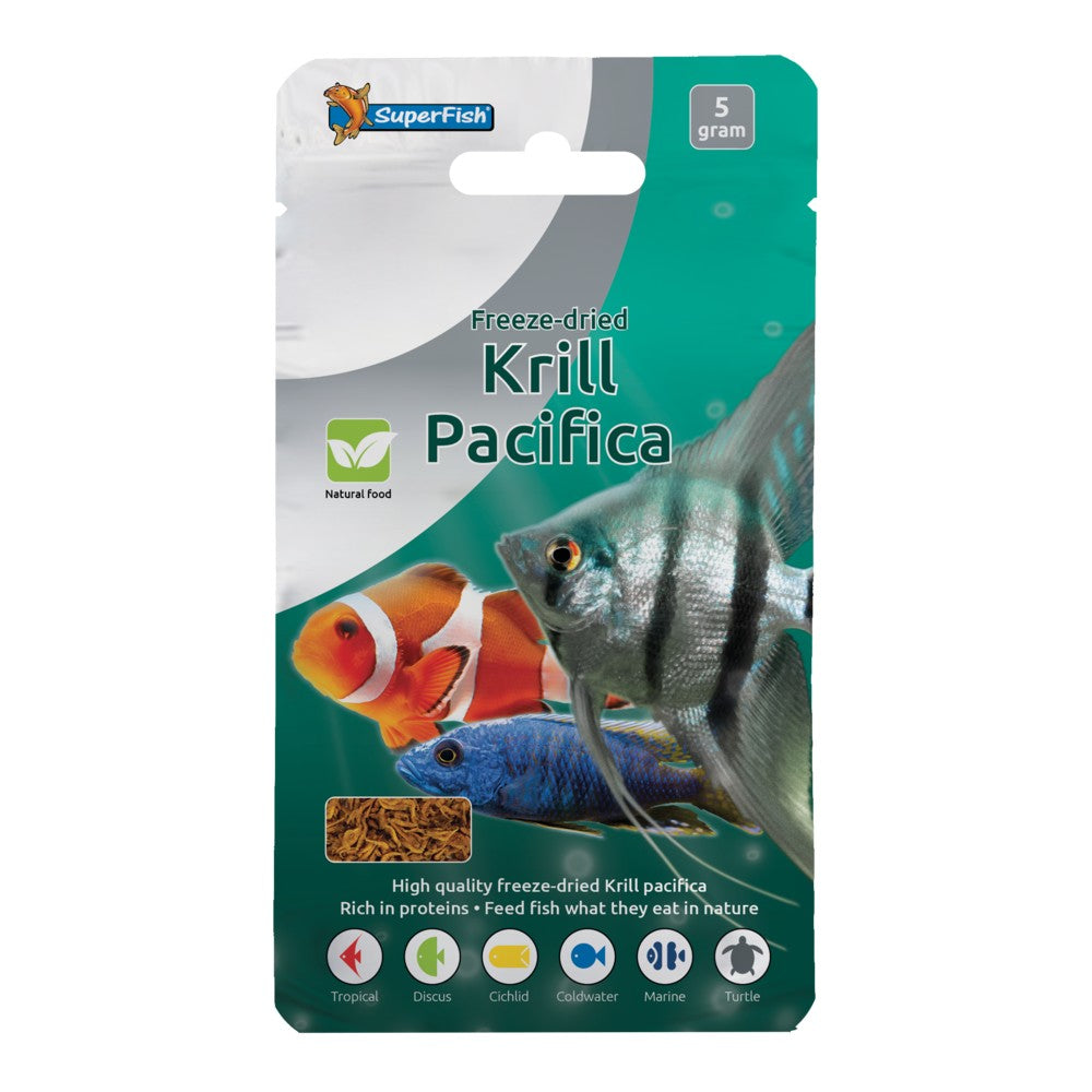 Krill Pacifica lyophilisé SF 5g nourriture premium poissons aquarium