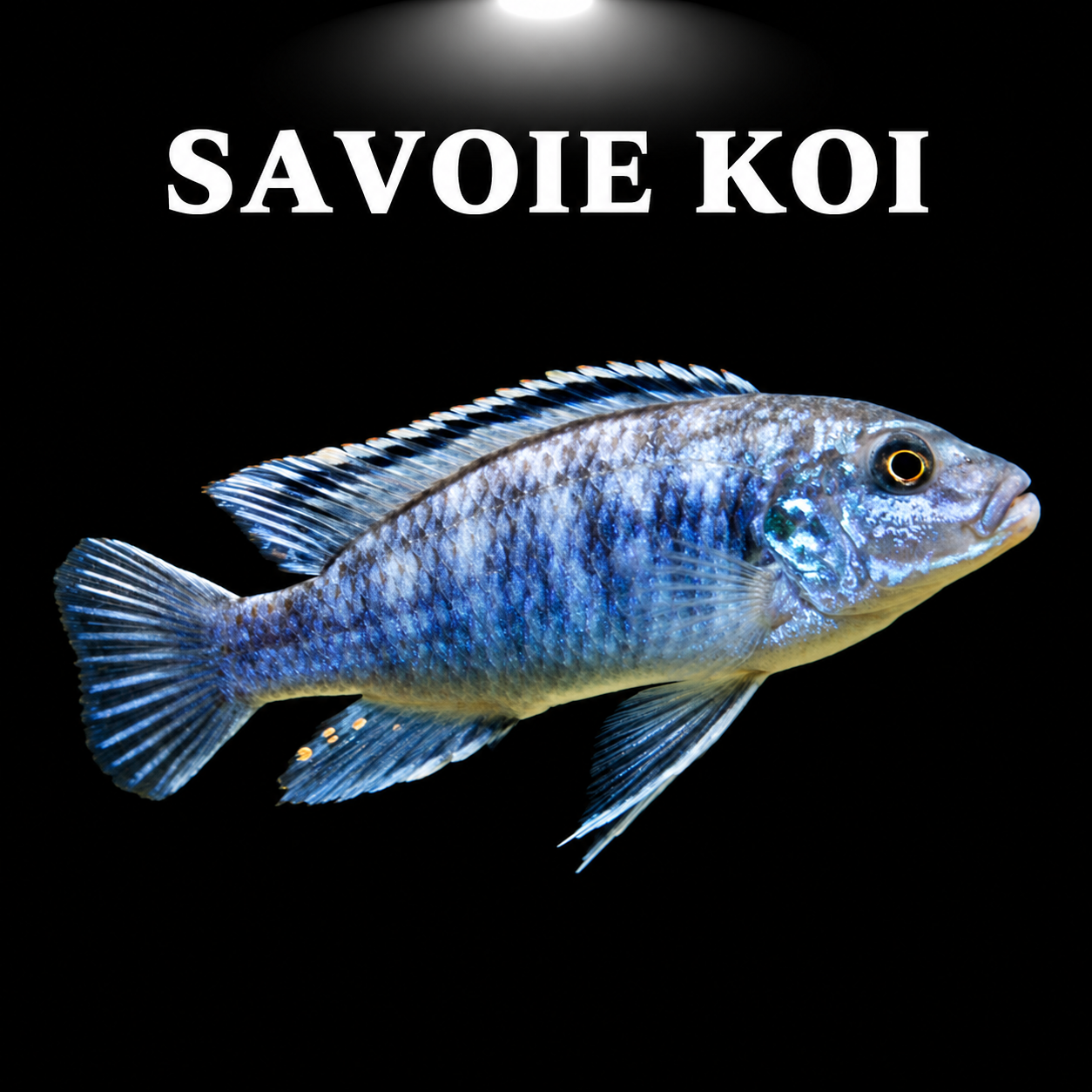 Labidochromis joanjohnsonae 4-6 cm – Midnight Mloto bleu-violet aux reflets métalliques, Mbuna de Likoma Island, lac Malawi