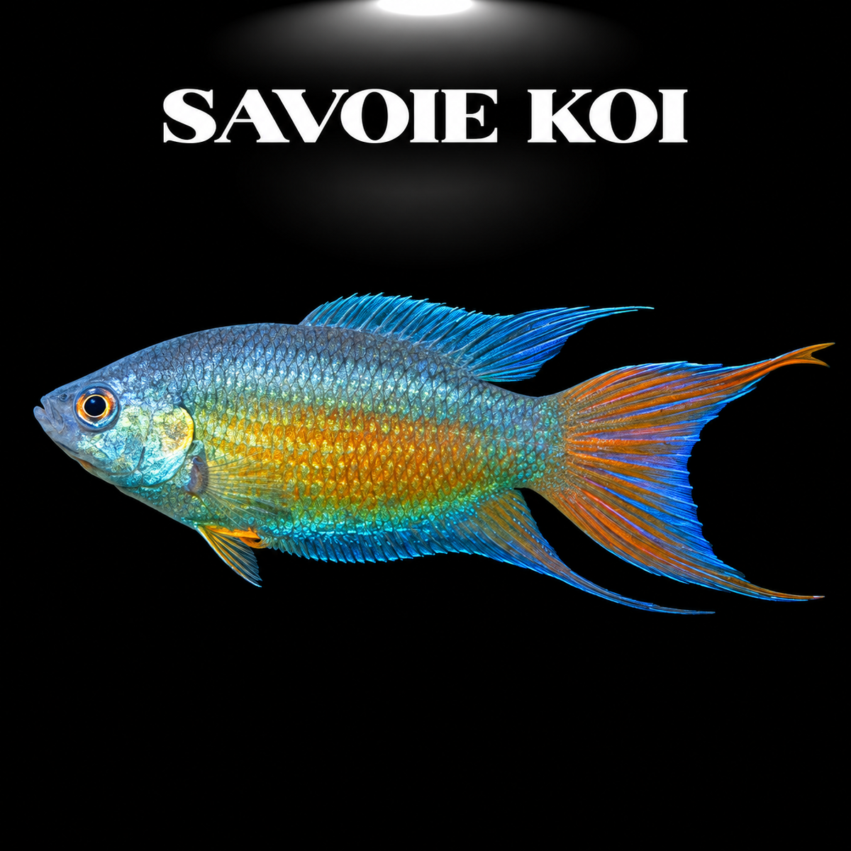 Macropodus opercularis Blue — Poisson Paradis Bleu 4-5 cm, robe bleue intense aux reflets métalliques, nageoires en voile