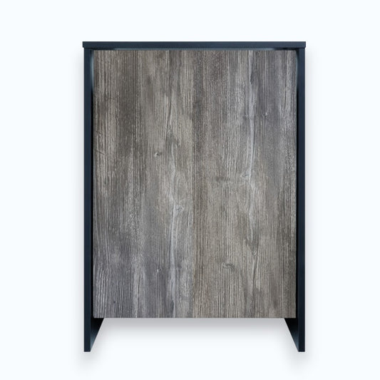 Meuble aquarium SuperFish Design Black Passa  — finition noir passa, vue de face