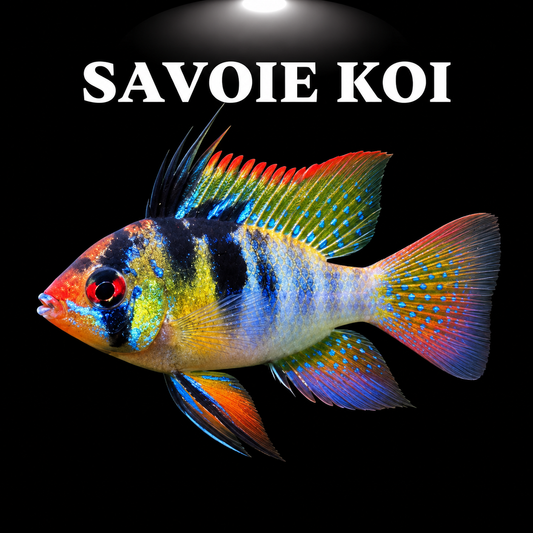 Mikrogeophagus ramirezi 3-4cm cichlidé nain bleu jaune rouge