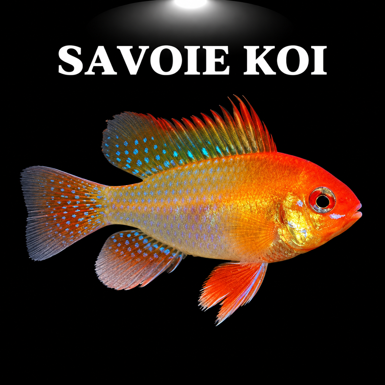 Mikrogeophagus ramirezi gold 3-5cm cichlidé nain doré reflets bleus