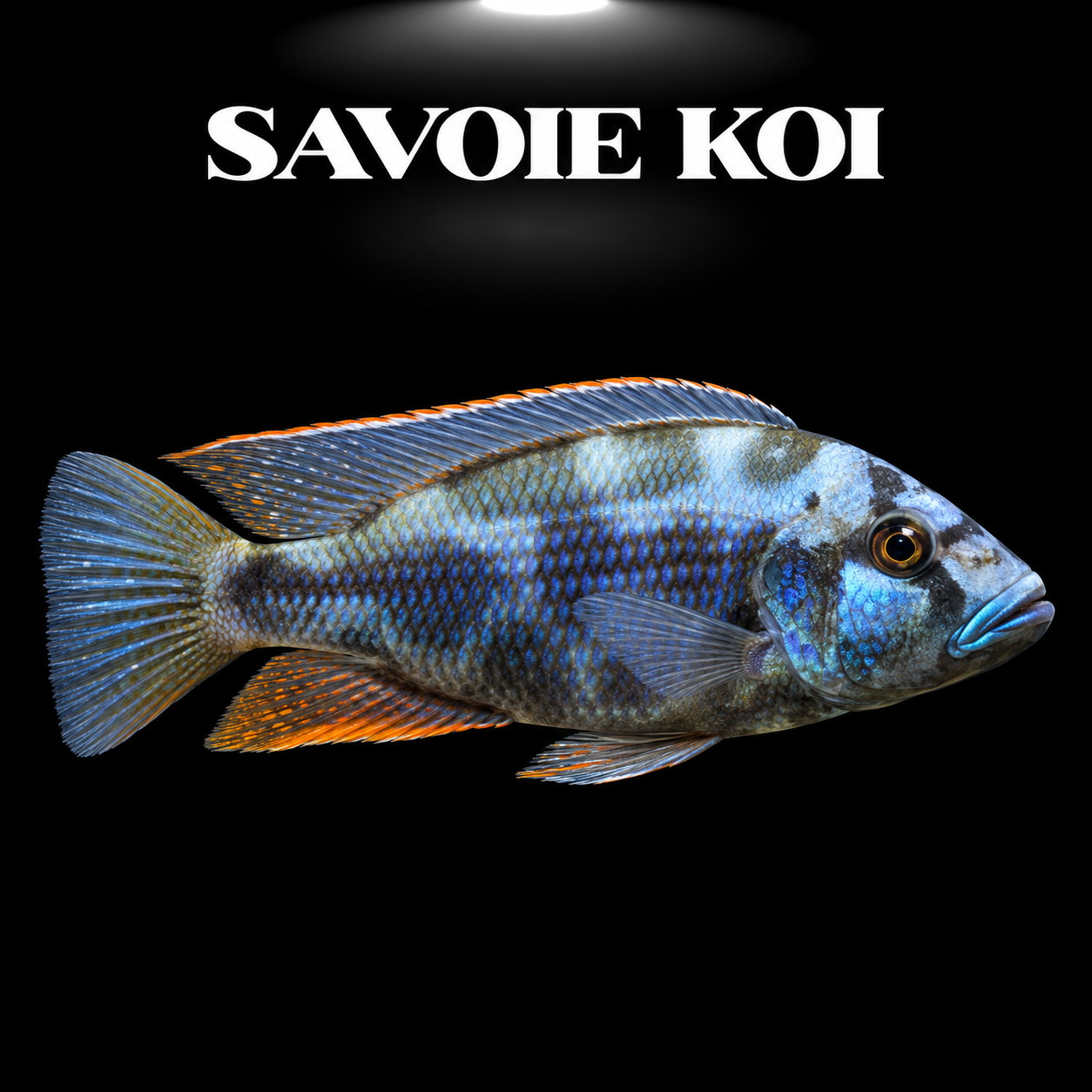 Nimbochromis livingstonii 8-10 cm – cichlide haplochromine marbré du Lac Malawi, le « joueur de mort