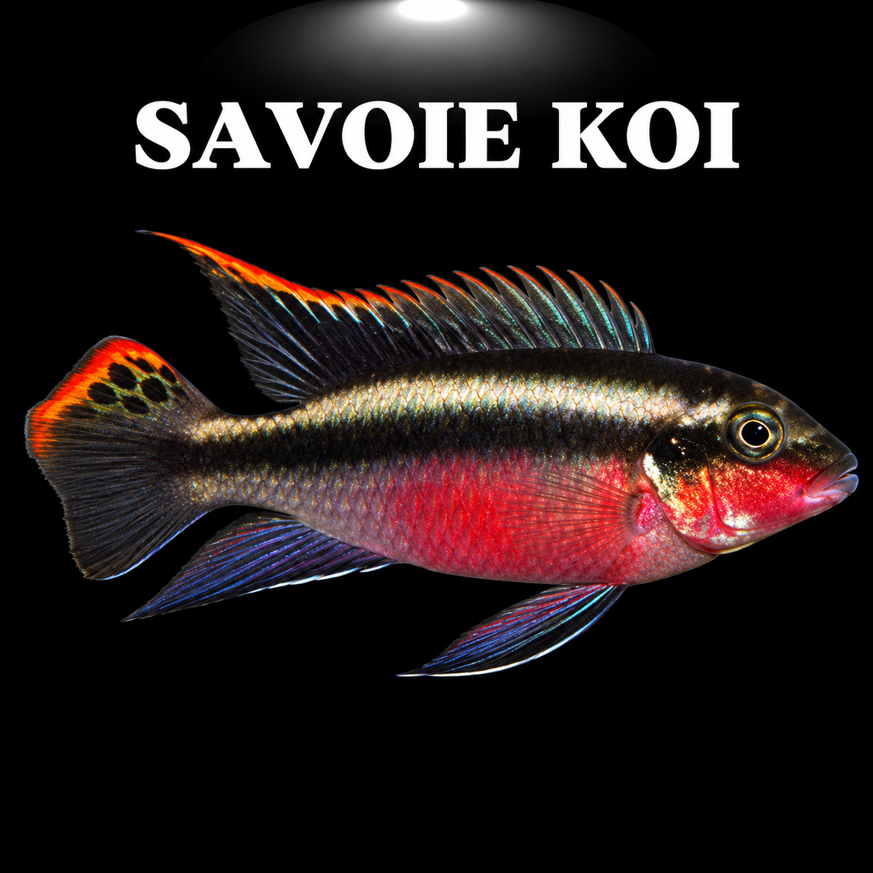 Pelvicachromis pulcher 4-5cm cichlidé pelmato avec ventre rouge et nageoires colorées