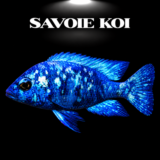 Placidochromis phenochilus Tanzania 7-9 cm – haplo « Galaxy » du Lac Malawi, livrée bleue étoilée caractéristique
