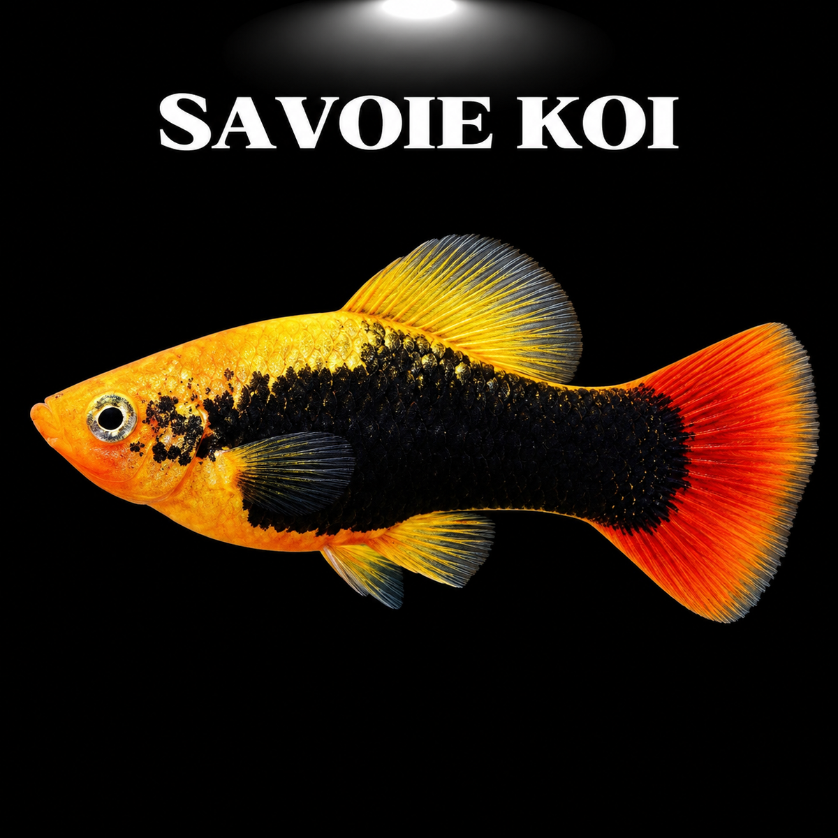 Platy Hawaii (Xiphophorus maculatus) – poisson tropical coloré en aquarium d'eau douce communautaire