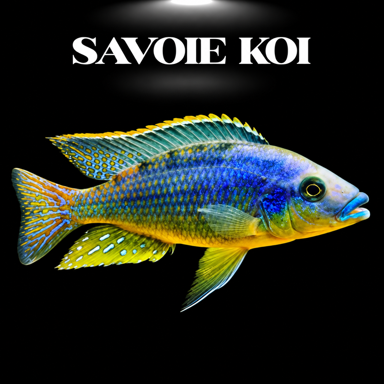 Protomelas herthae 7-9 cm — cichlide bleu acier aux reflets irisés du Lac Malawi, spécimen sélectionné | Savoie Koi