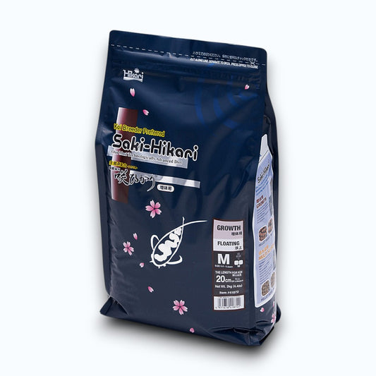 SAKI HIKARI GROWTH M 2 KG - Sac de granulés medium premium avec probiotiques pour croissance optimale koi et poissons de bassin