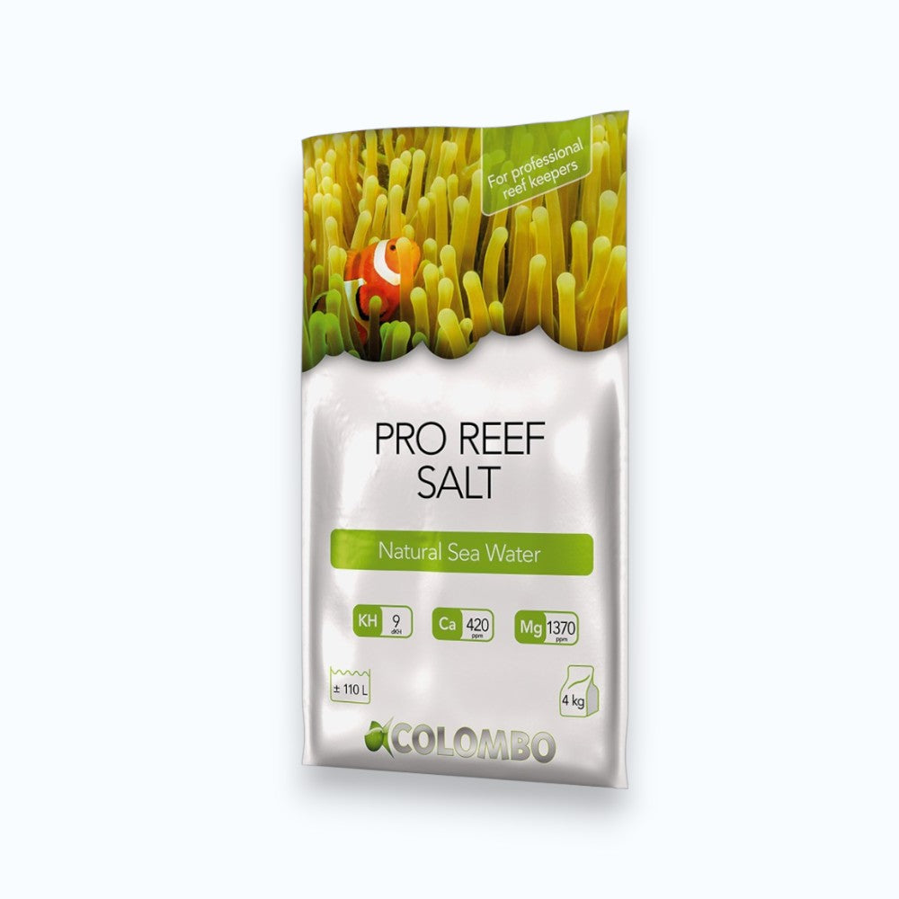 Sac Colombo Pro Reef Salt 4 kg – Sel marin professionnel pour aquarium récifal SPS et LPS, KH 9, Ca 420 ppm, Mg 1370 ppm