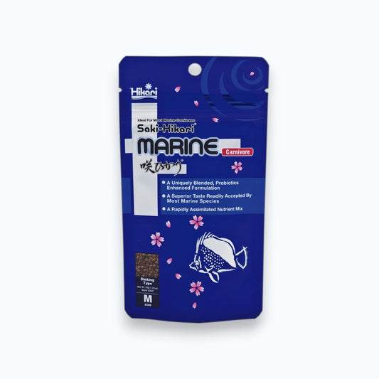 Saki-Hikari Marine Carnivore 40g, granulés aux protéines marines et probiotiques pour poissons carnivores marins, poissons-lions et murènes