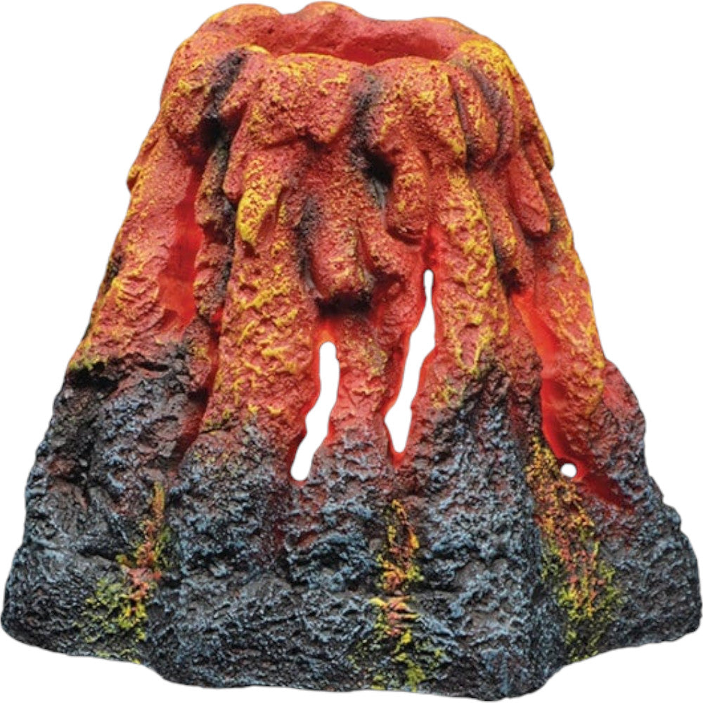 decoration aquarium volcan