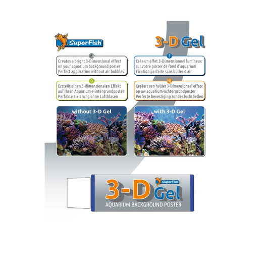 gel transparent pour poster aquarium