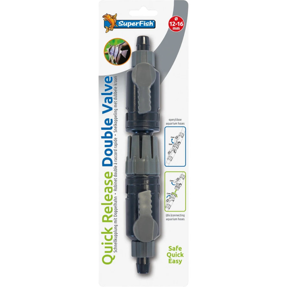 Raccord rapide double pour tuyau d'Aquarium