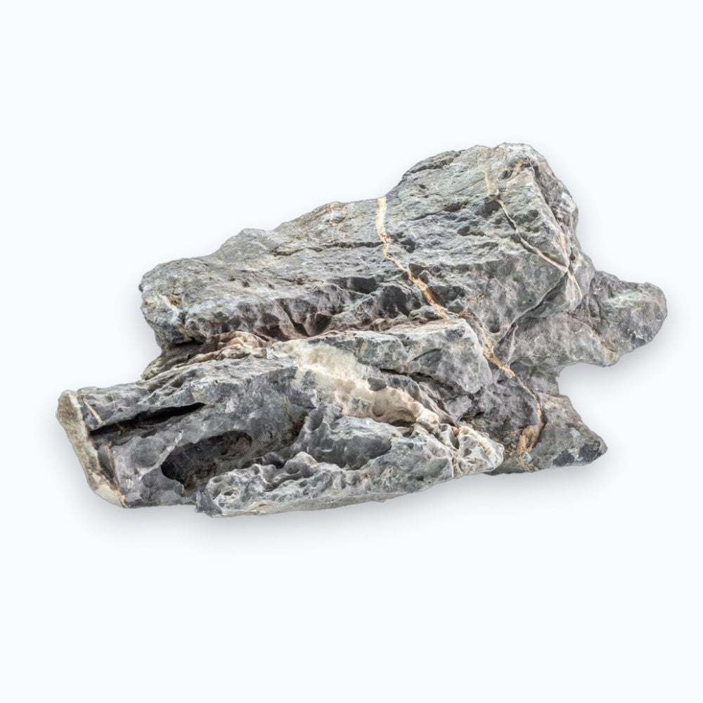 Superfish Seiryu Rock – roche naturelle bleu-gris aux veines blanches pour aquascaping, style Iwagumi
