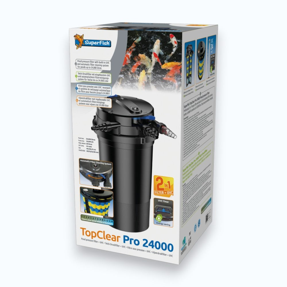 Filtre sous pression TopClear Pro 24000 avec UVC 24W pour bassin jusqu'à 24 000 litres