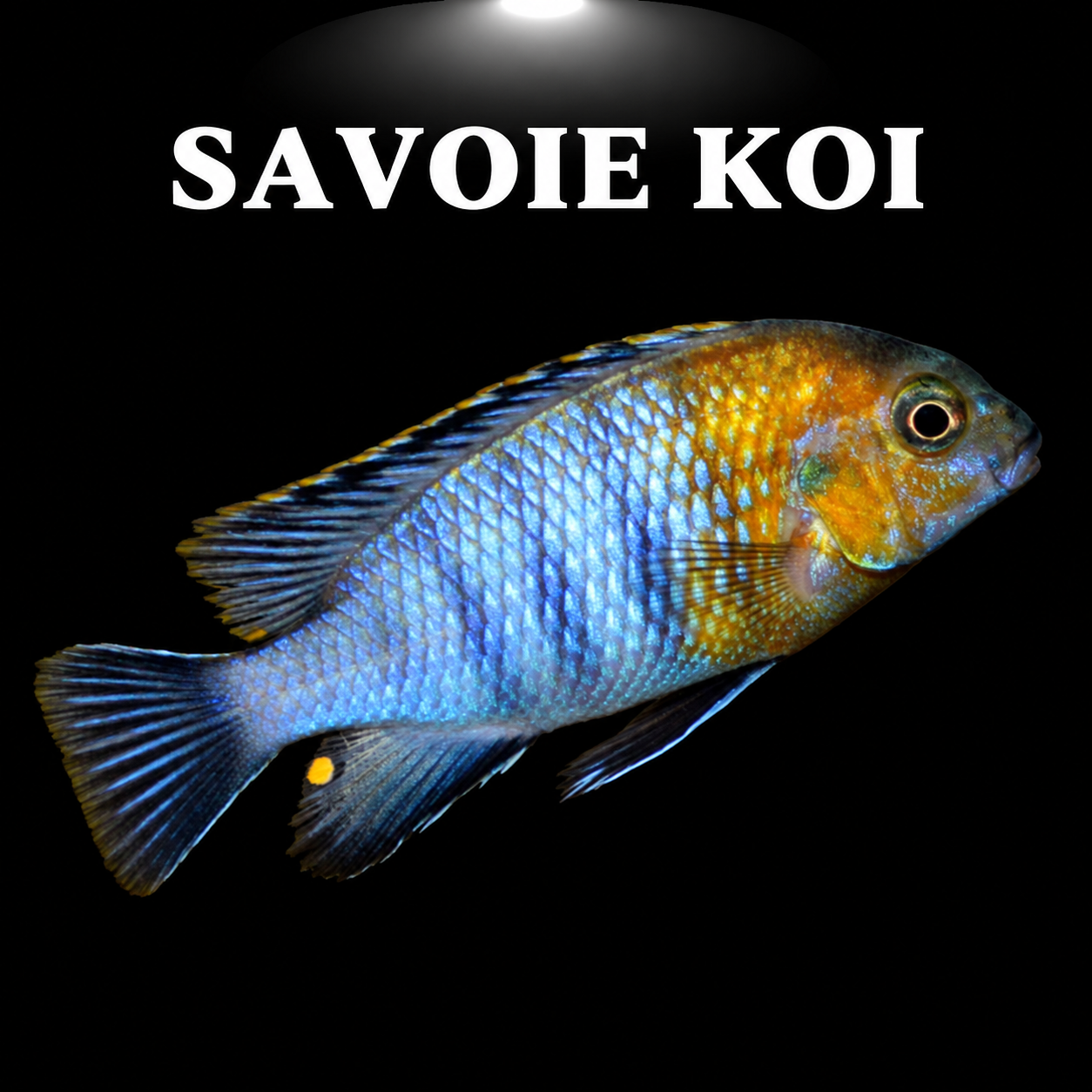Tropheops Red Cheek 4-6 cm – Mbuna bleu à joues rouge-orangé distinctives, lac Malawi, espèce rare et recherchée