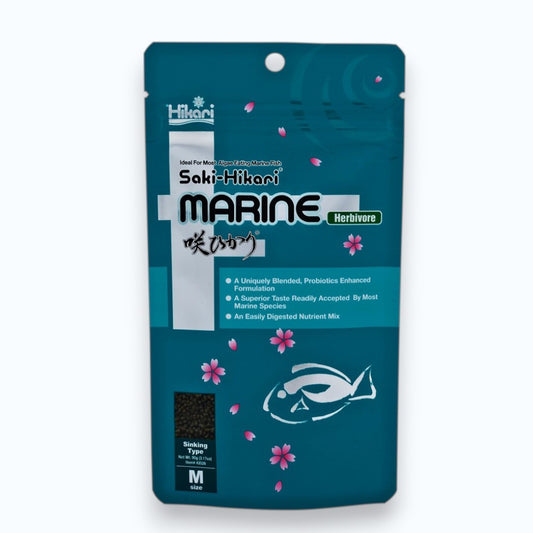 Saki-Hikari Marine Herbivore 90g, granulés aux algues marines et probiotiques pour poissons herbivores marins, tangs, rabbitfish et poissons-anges