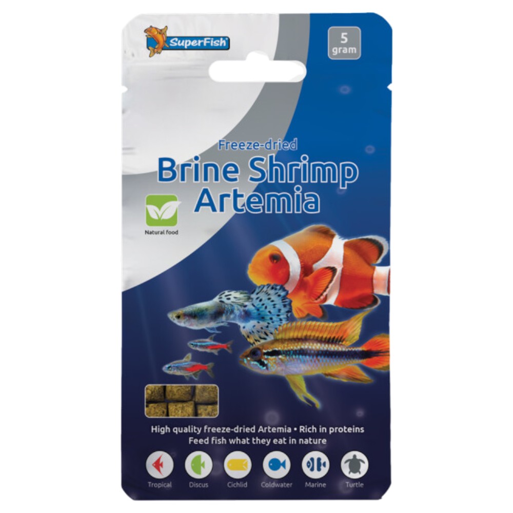 Artémias lyophilisées SF 5 grammes - Nourriture naturelle premium pour poissons d'aquarium